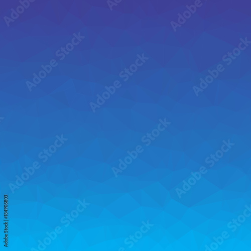 Abstract Blue Polygonal Triangle Background. Vector Polygon which consist of triangles. Geometric background in Origami style with gradient.