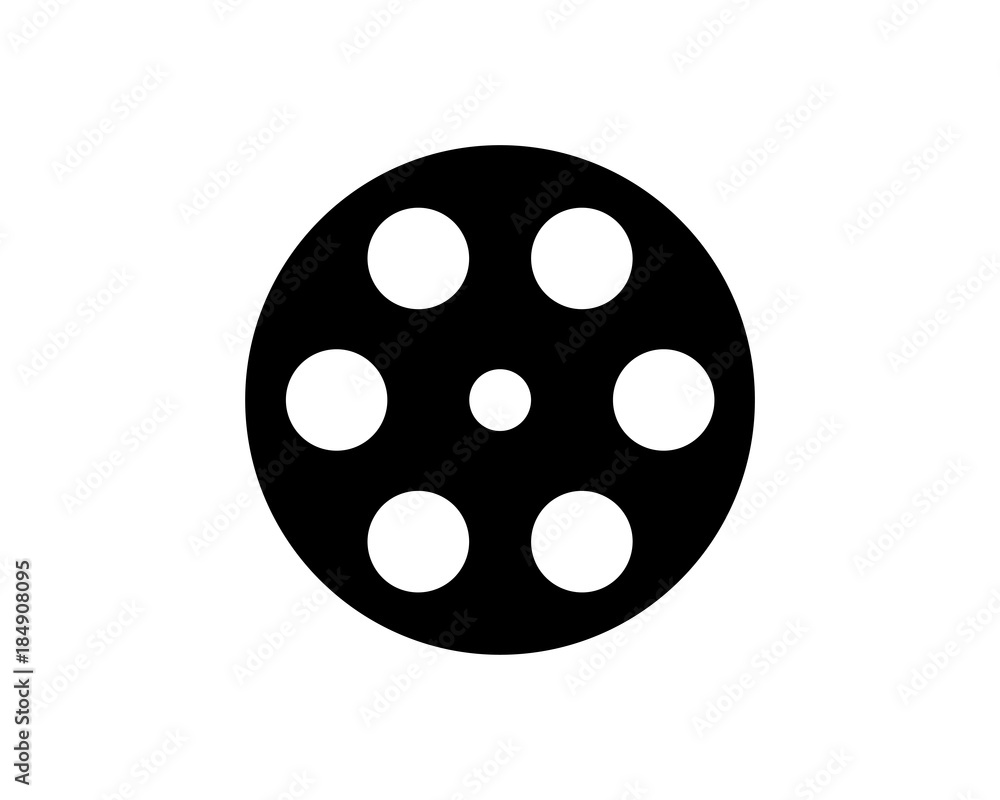 Simple Black Cassette Roll Film Illustration Symbol Vector Simple Black Cassette Roll Film Illustration Symbol Vector