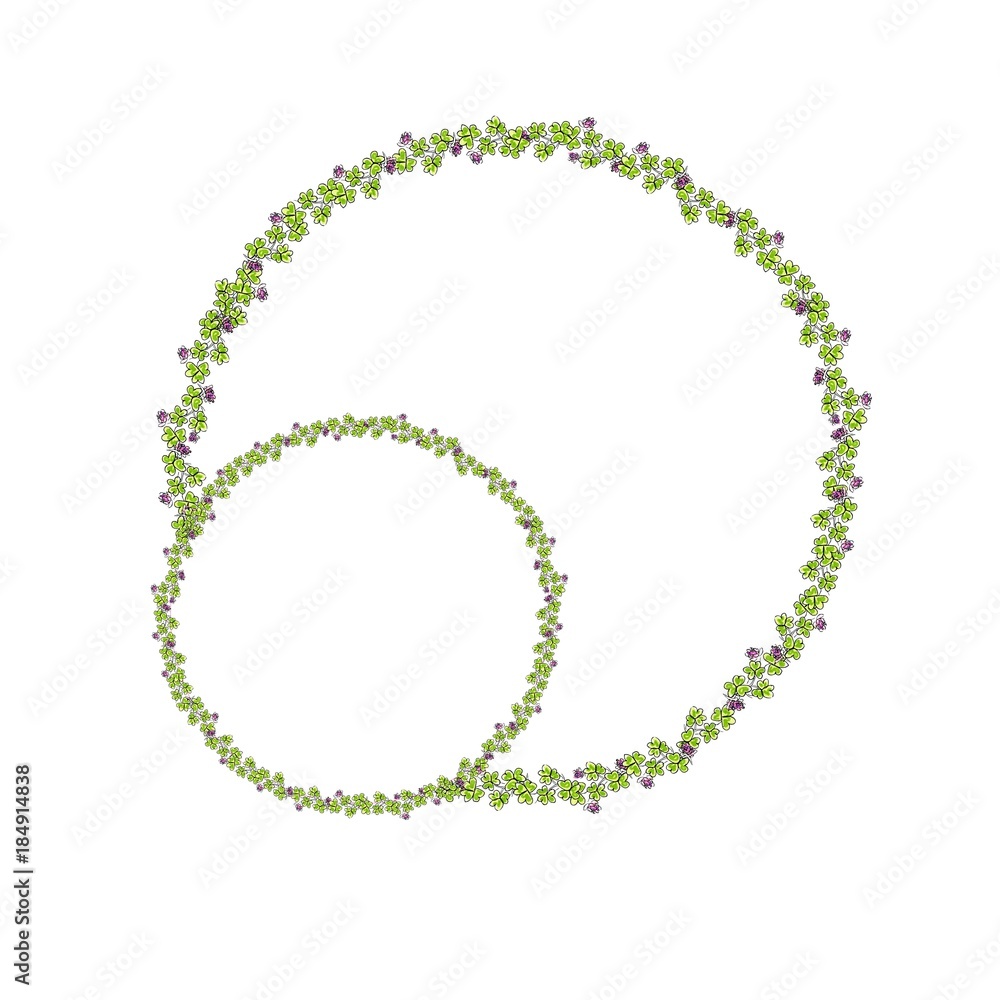 Clover decoration border frame. For St.Patric day.