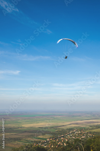 Paragliding over the valley