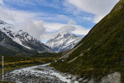 Streams from Mt Cook in New Zealand
