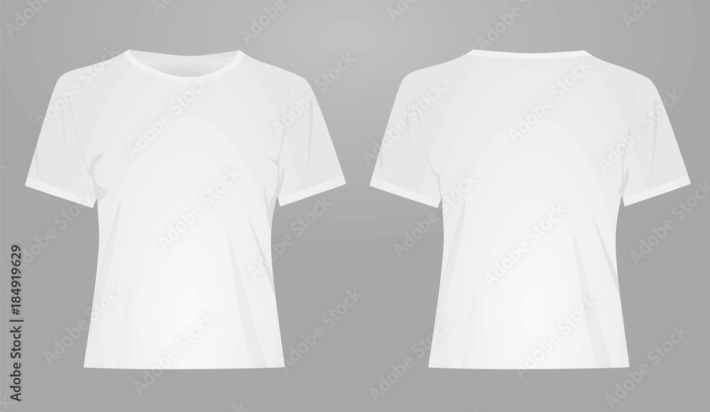 Fototapeta premium Ilustracja wektorowa t shirt białych kobiet
