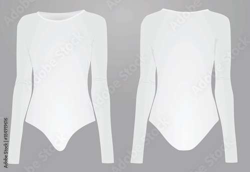 White bodysuit. vector illustration