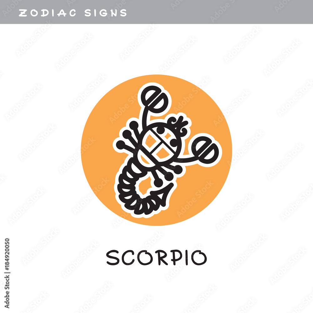Scorpion, Scorpio - vector icon. Logo, zodiac sign, symbol of astrological calendar.