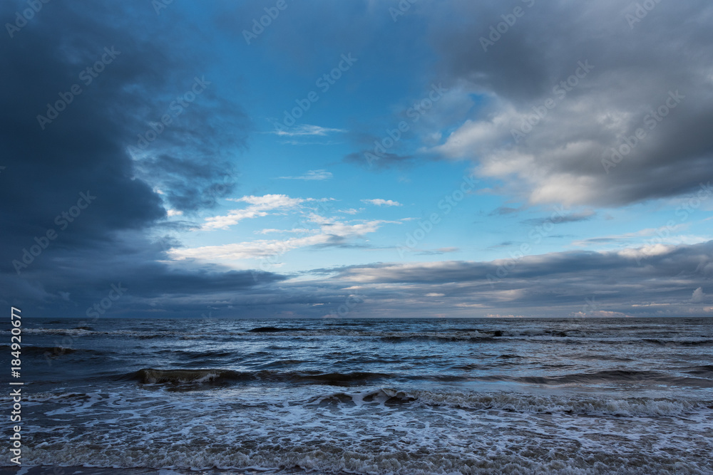 Fototapeta premium Waves at Baltic sea coast, Latvia.
