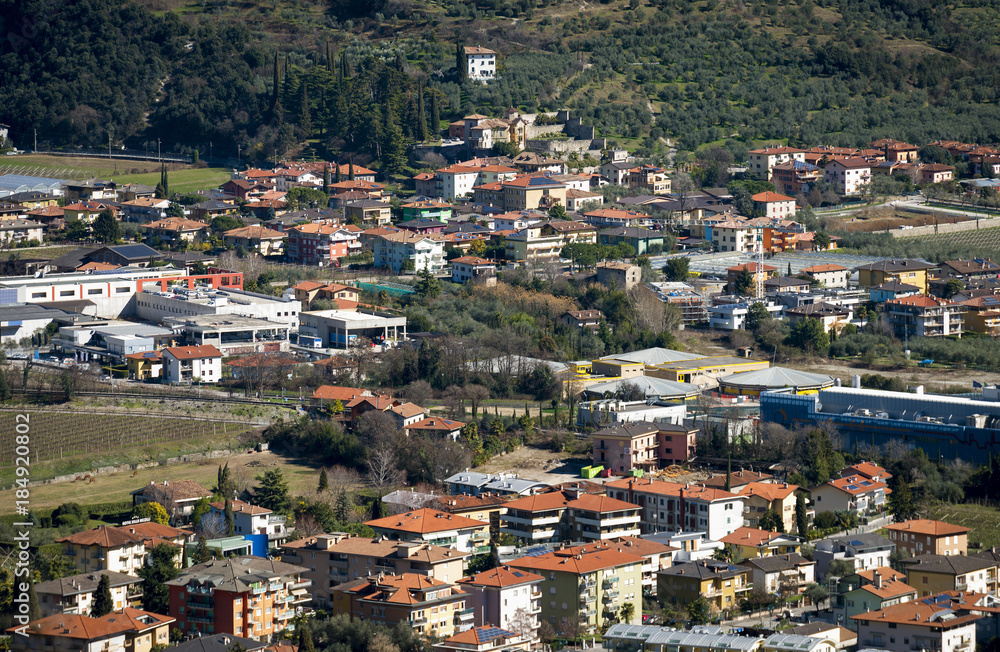  Panoramic view of Riva del Garda, Italy