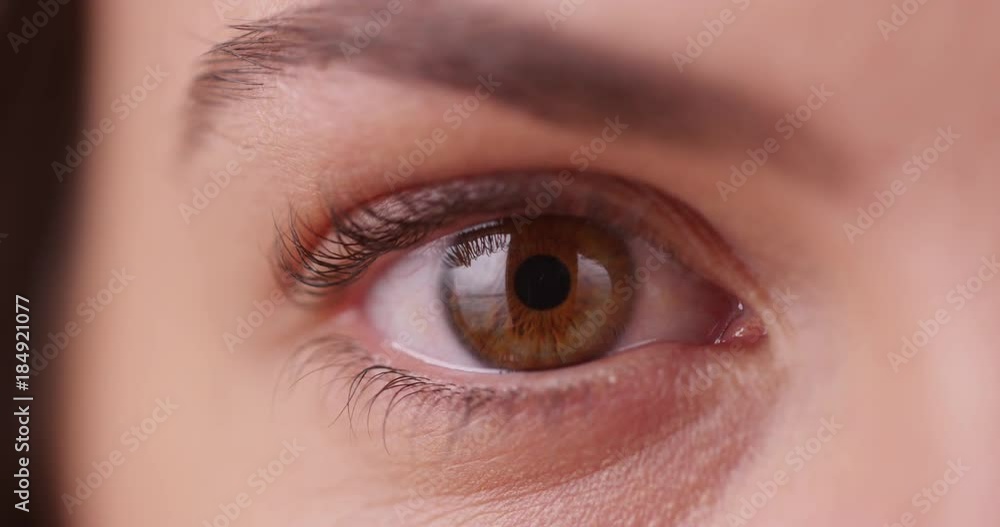 Extreme close up of Caucasian millennial's eye on green screen. On green screen to be keyed or composited. Extreme close up of Caucasian millennial's eye on green screen. On green screen to be keyed or composited.