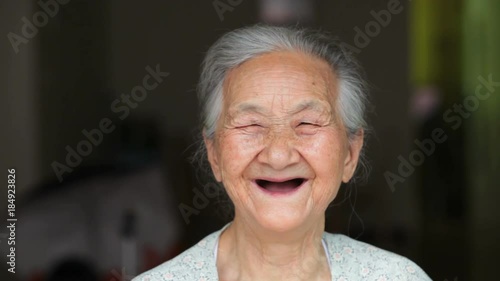 happy senior woman laugh photo