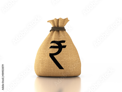 Fotografía Indian Rupee Concept - 3D Rendered Image