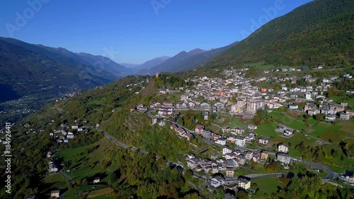 Aerial 4K - Teglio - Valtellina (IT) - Vista panoramica photo