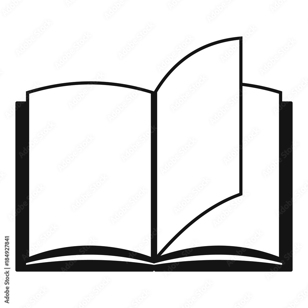 Book page icon. Simple illustration of book page vector icon for web Book page icon. Simple illustration of book page vector icon for web