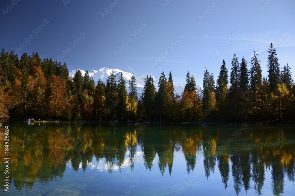 LAC VERT MONT BLANC ALPES 