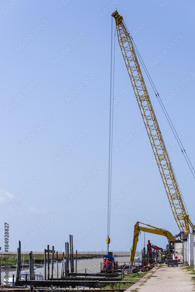 Construction d’un quai