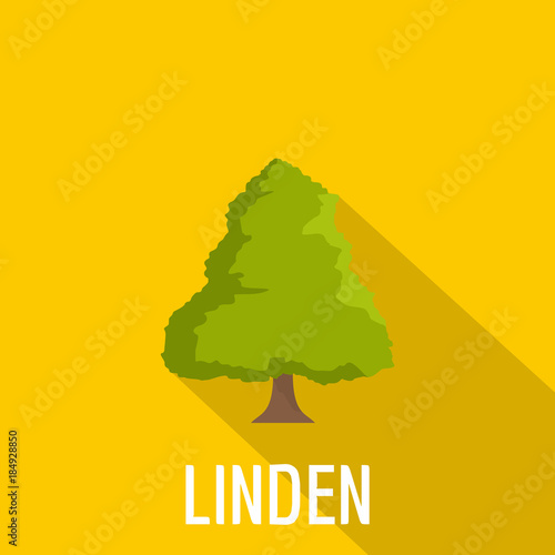 Linden tree icon. Flat illustration of linden tree vector icon for web