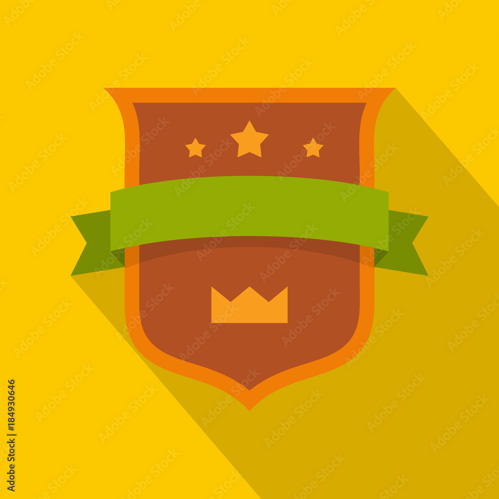 Badge crown icon. Flat illustration of badge crown vector icon for web Badge crown icon. Flat illustration of badge crown vector icon for web