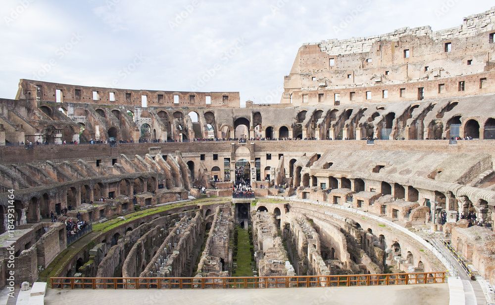 Colosseum inside, Rome Italy