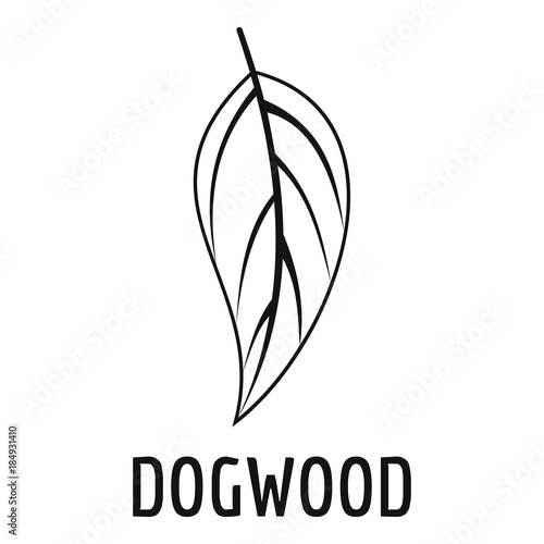 Dogwood leaf icon. Simple illustration of dogwood leaf vector icon for web