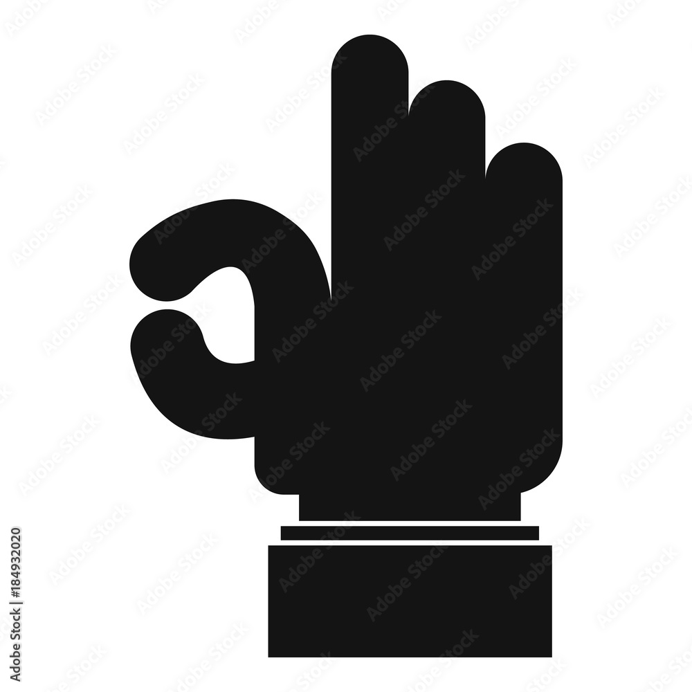 Obraz premium Hand everything good icon. Simple illustration of hand everything good vector icon for web