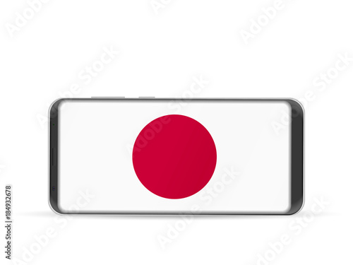 Free Download Smart phone Japan flag - GFXLoad