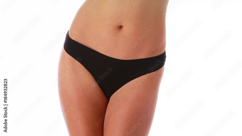 Young fit woman in black underwear Young fit woman in black underwear
