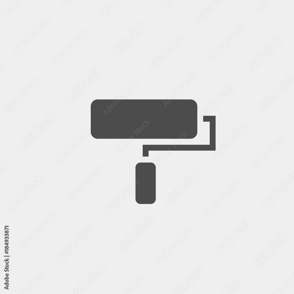 Roller flat vector icon. Painter flat vector icon Roller flat vector icon. Painter flat vector icon