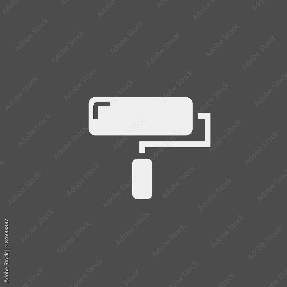 Roller flat vector icon. Painter flat vector icon Roller flat vector icon. Painter flat vector icon