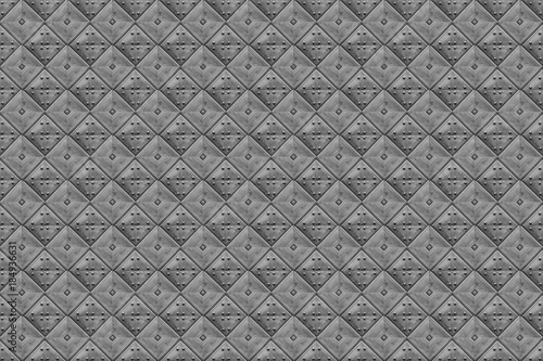 rhombic monochrome background mini honeycomb pattern with iron rivets endless row