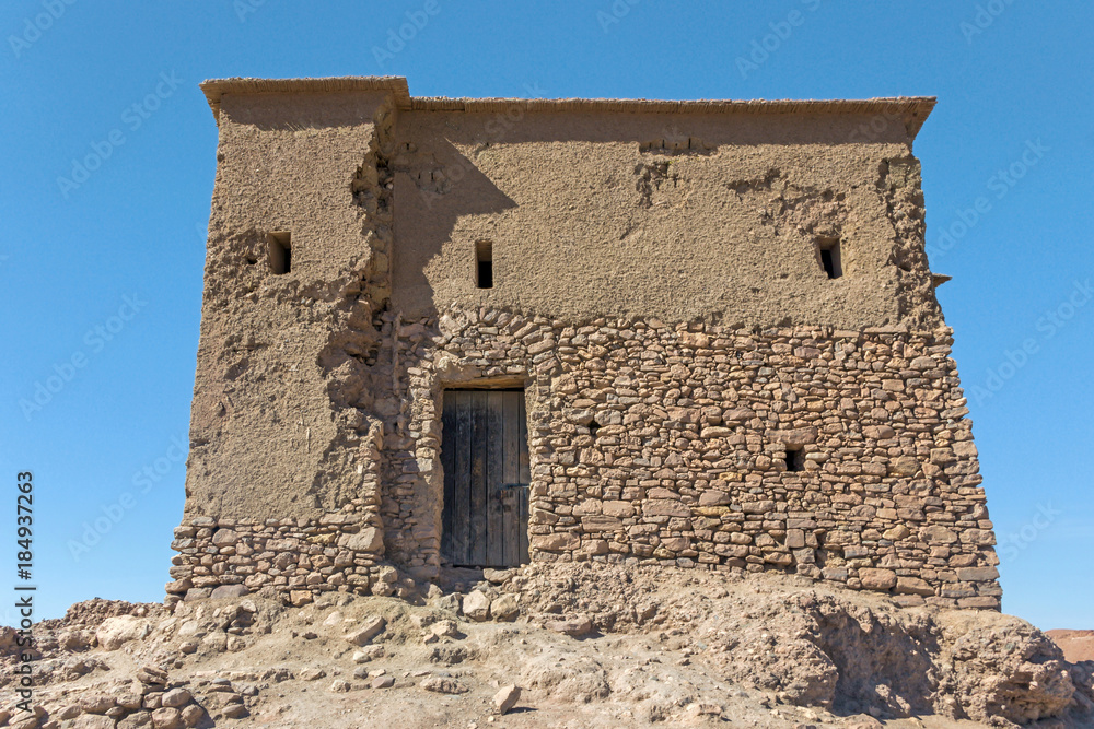 clay building at Ait-Ben-Haddou village in Morocco 