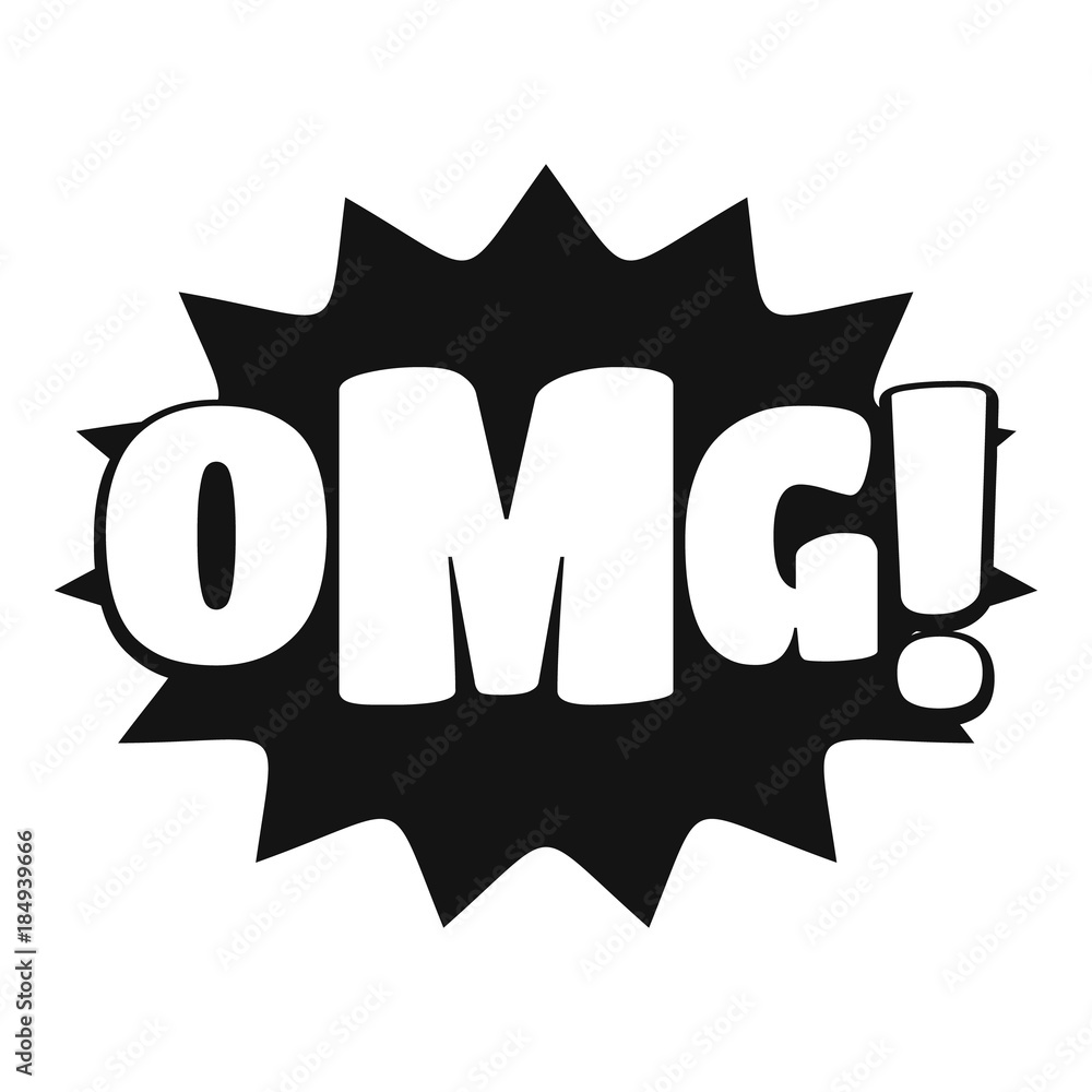 Fototapeta premium Comic boom omg icon. Simple illustration of comic boom omg vector icon for web