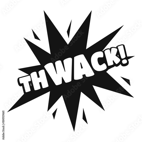 Comic boom thwack icon. Simple illustration of comic boom thwack vector icon for web