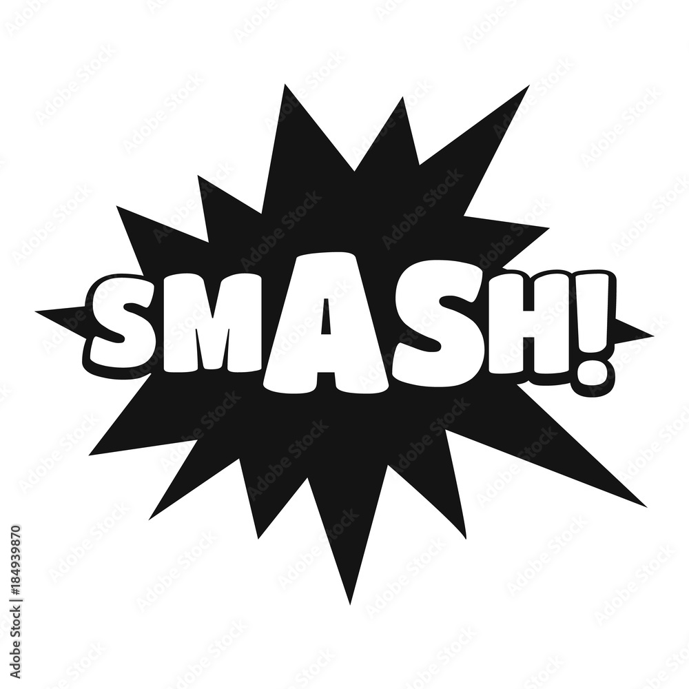 Fototapeta premium Comic boom smash icon. Simple illustration of comic boom smash vector icon for web