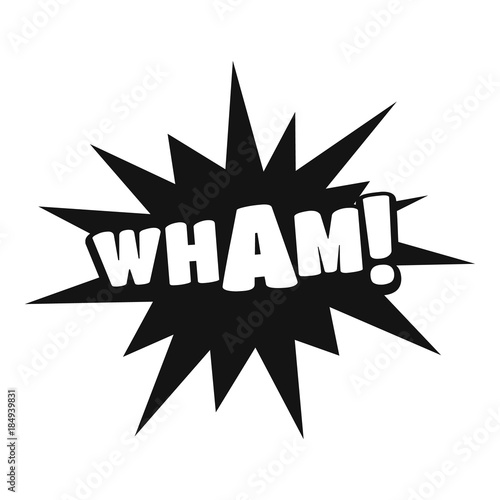 Comic boom wham icon. Simple illustration of comic boom wham vector icon for web photo