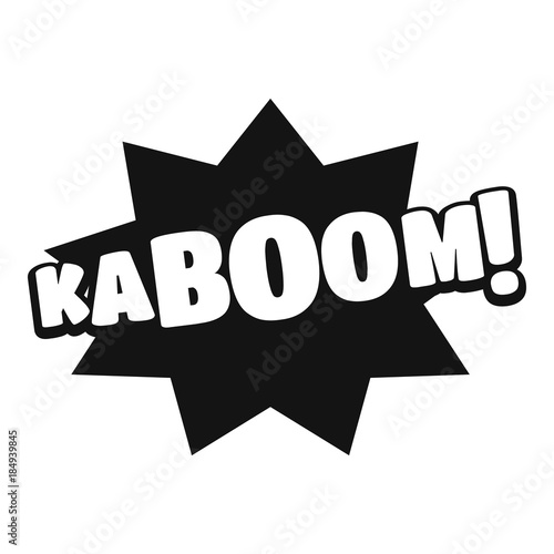 Comic boom kaboom icon. Simple illustration of comic boom kaboom vector icon for web