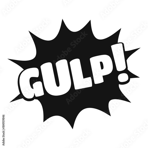 Comic boom gulp icon. Simple illustration of comic boom gulp vector icon for web