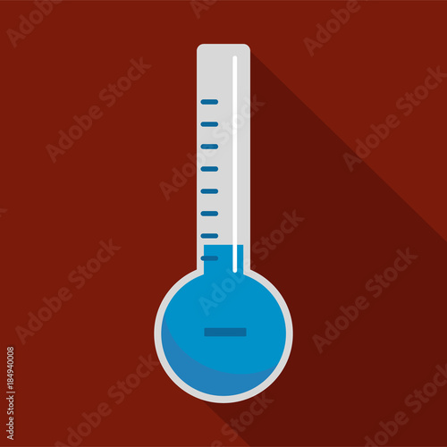 Thermometer cold icon. Flat illustration of thermometer cold vector icon for web