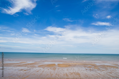 View from the sea cliffs at Hornsea  Yorkshire  UK.