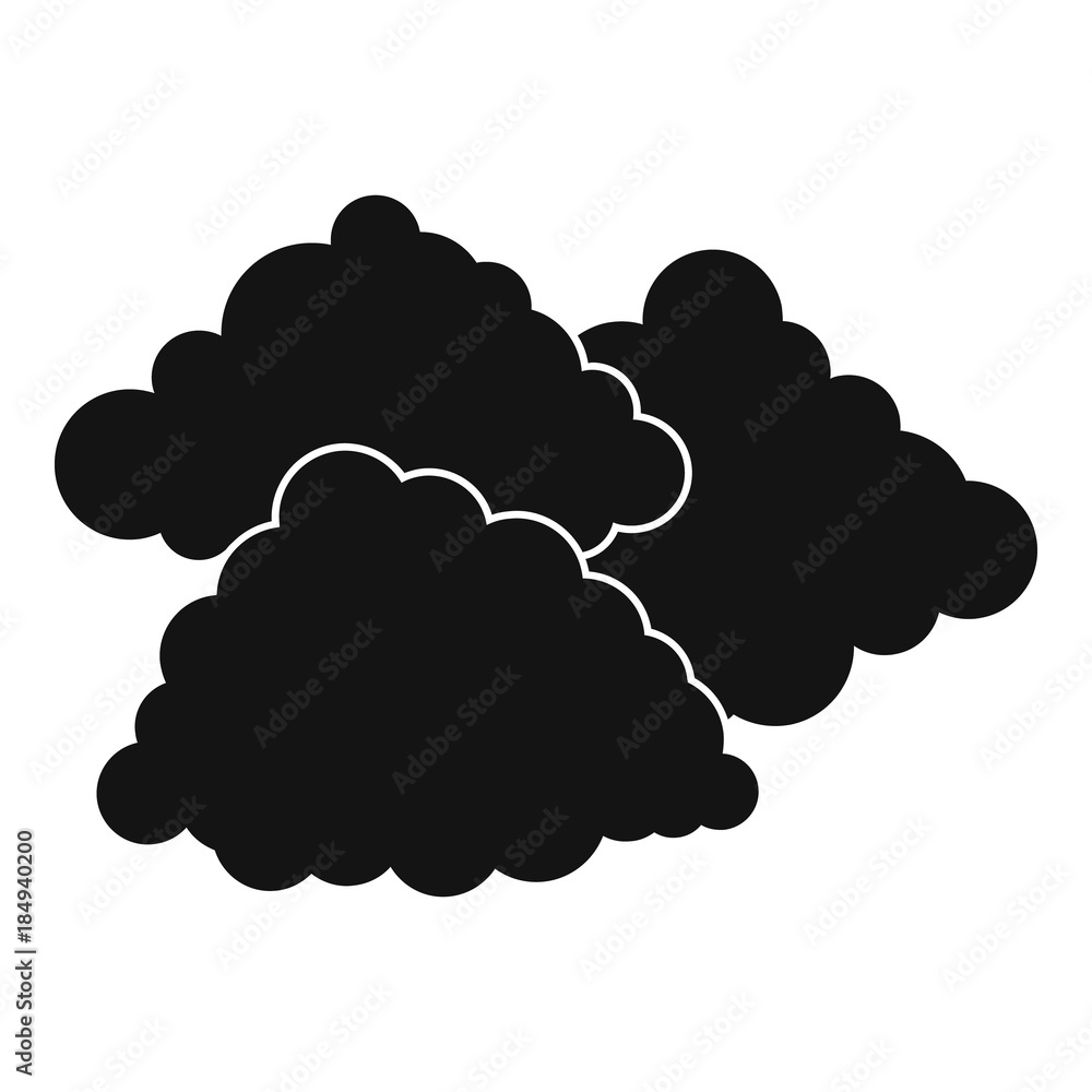 Dark cloudy icon. Simple illustration of dark cloudy vector icon for web Dark cloudy icon. Simple illustration of dark cloudy vector icon for web