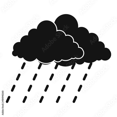 Cloud rain storm icon. Simple illustration of cloud rain storm vector icon for web