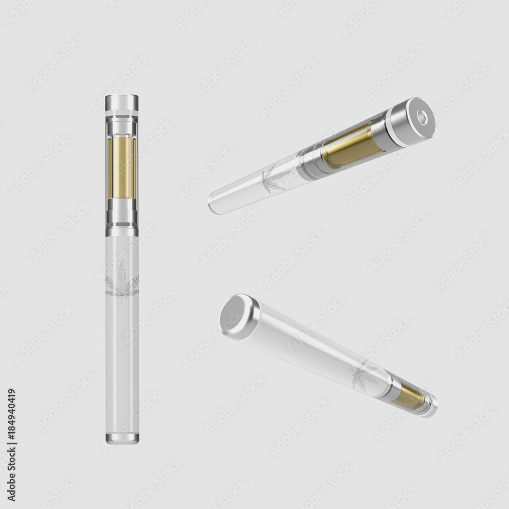 Medical Marijuana Vape Pen - Cannabis Vape - Isolated Medical Marijuana Vape Pen - Cannabis Vape - Isolated