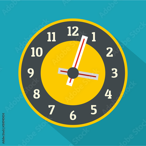 Clock concept icon. Flat illustration of clock concept vector icon for web