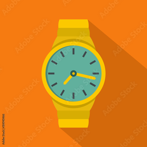 Wristwatch man icon. Flat illustration of wristwatch man vector icon for web