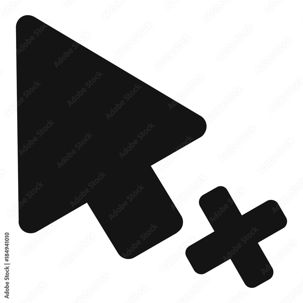 Cursor failure icon. Simple illustration of cursor failure vector icon for web Cursor failure icon. Simple illustration of cursor failure vector icon for web