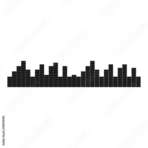 Equalizer frequency icon. Simple illustration of equalizer frequency vector icon for web