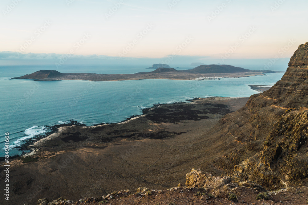 Coast and ocean from rock