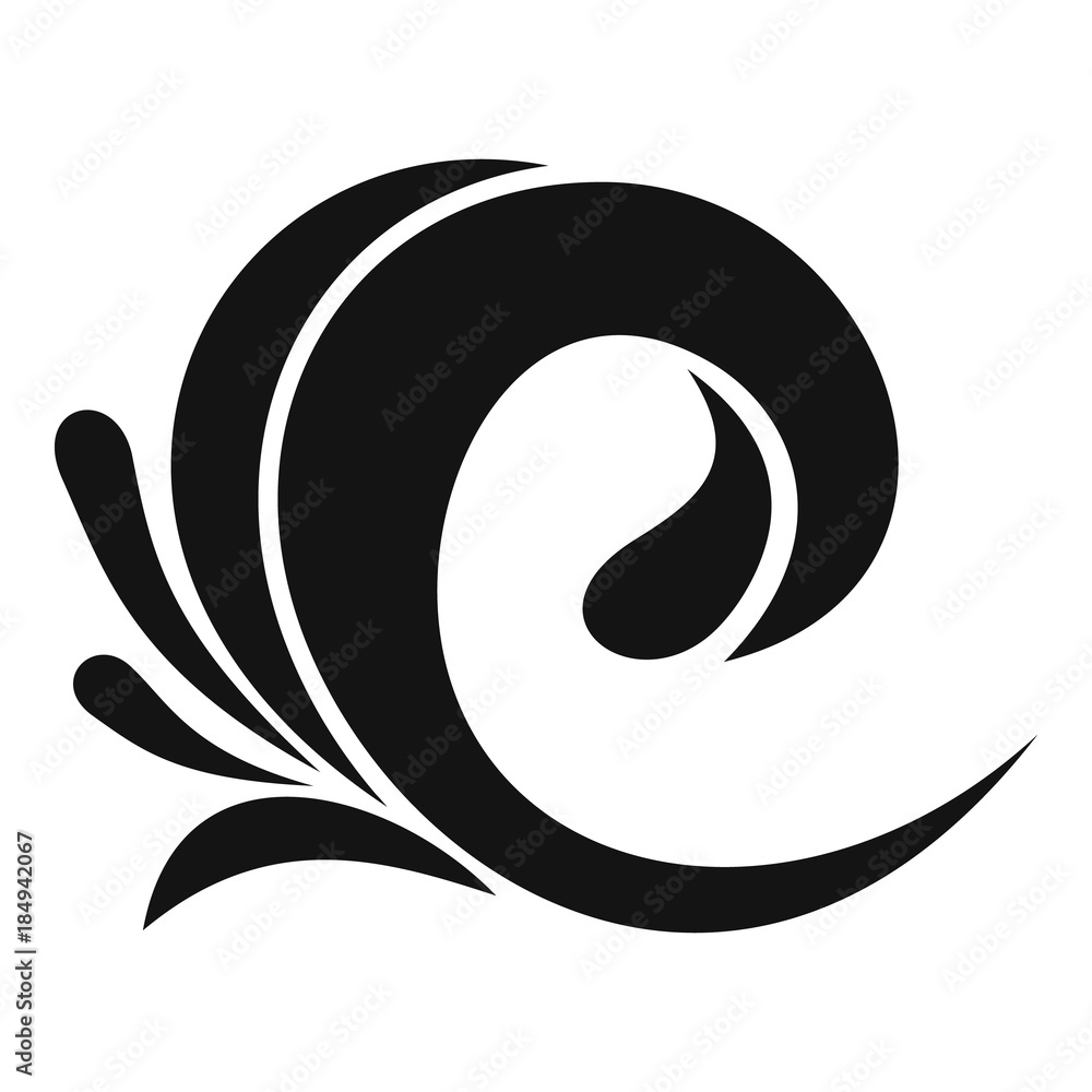 Wave tsunami icon. Simple illustration of wave tsunami vector icon for web Wave tsunami icon. Simple illustration of wave tsunami vector icon for web
