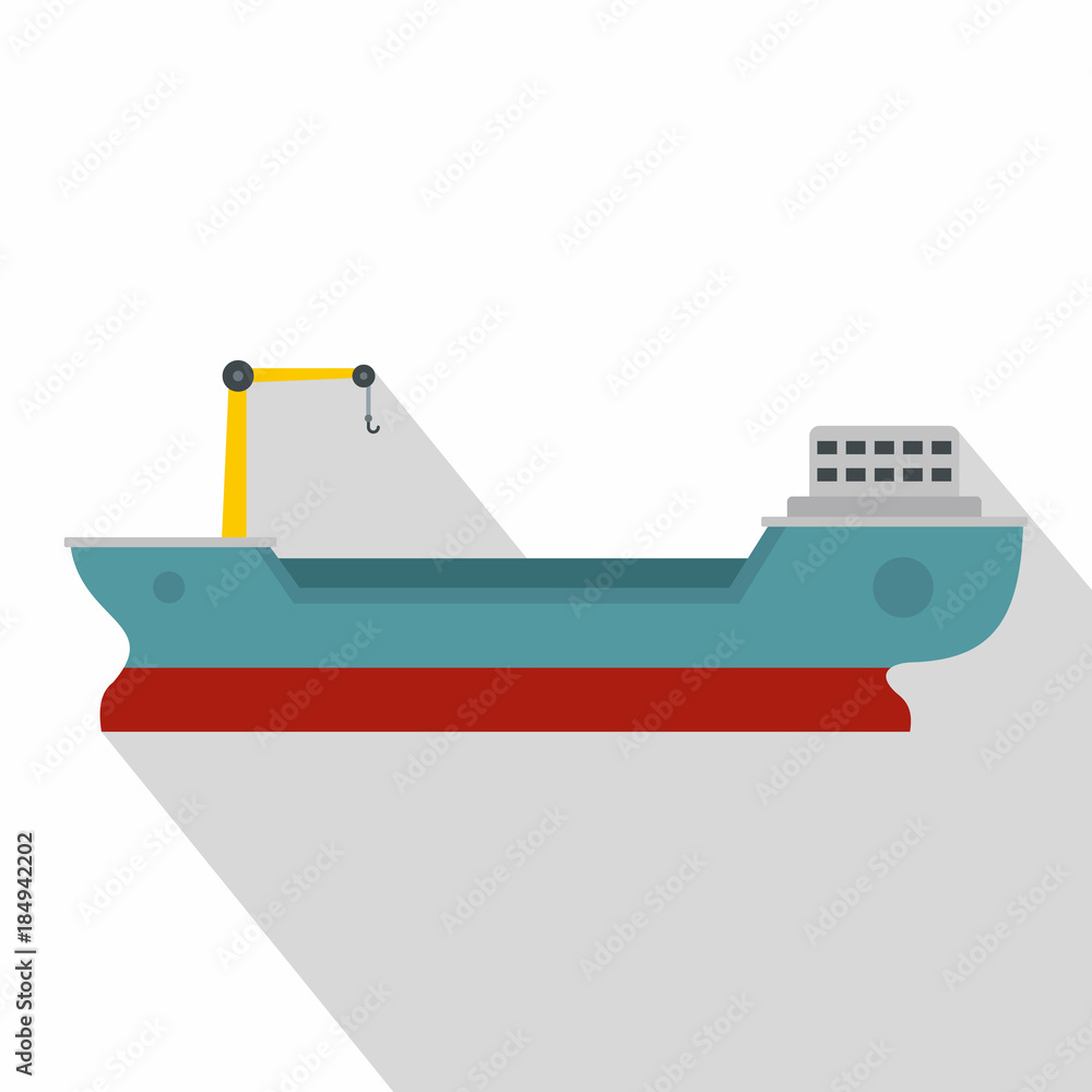 Ship freight icon. Flat illustration of ship freight vector icon for web Ship freight icon. Flat illustration of ship freight vector icon for web