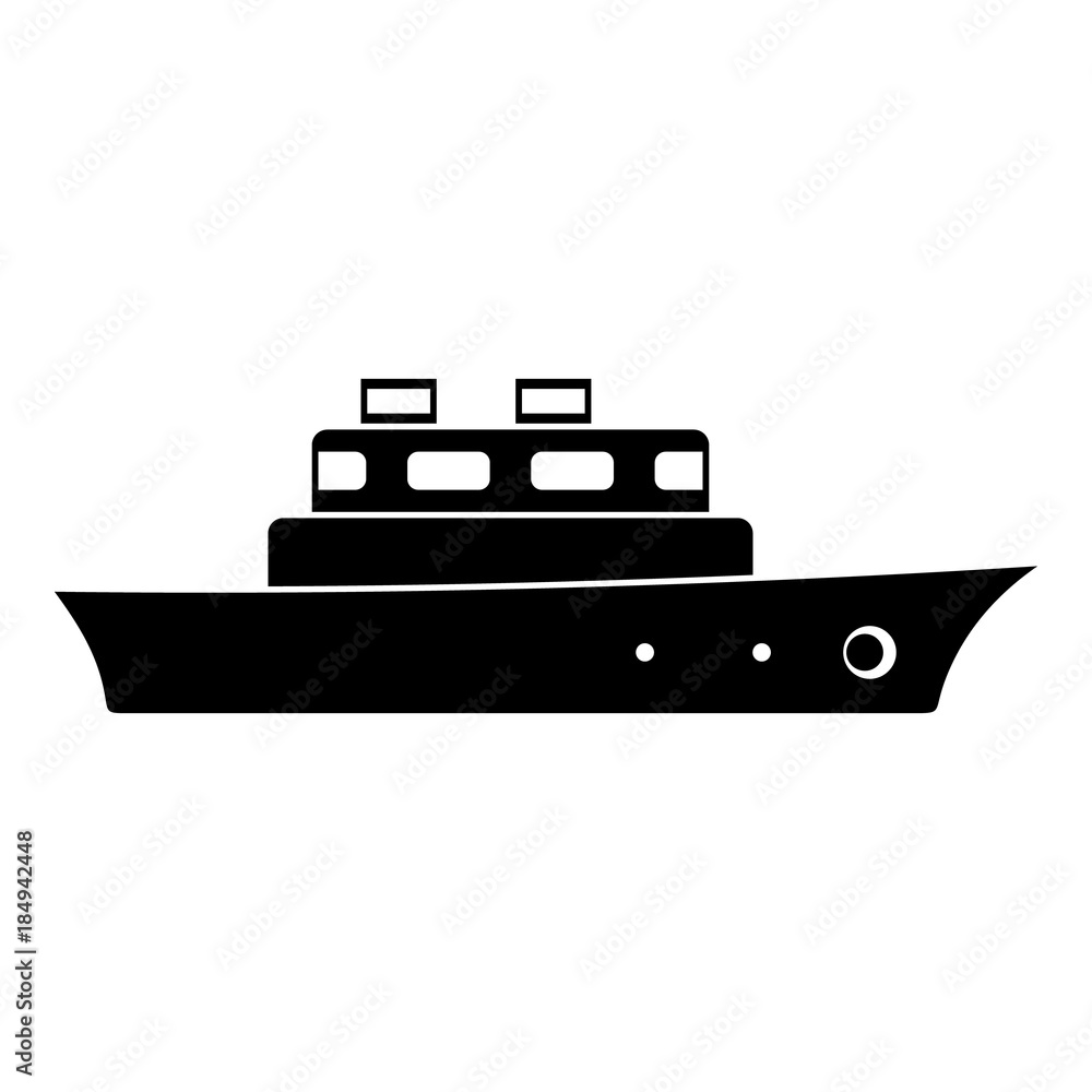 Ship ocean icon. Simple illustration of ship ocean vector icon for web Ship ocean icon. Simple illustration of ship ocean vector icon for web