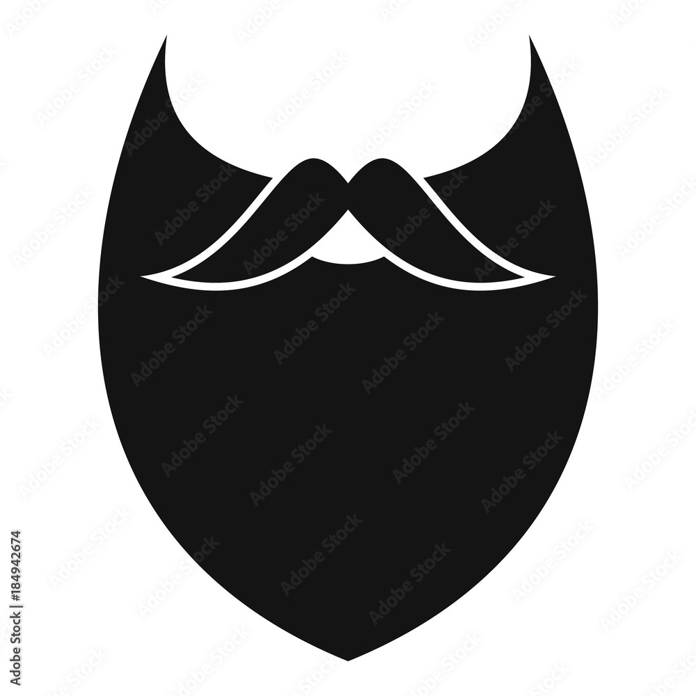 Dense beard icon. Simple illustration of dense beard vector icon for web Dense beard icon. Simple illustration of dense beard vector icon for web