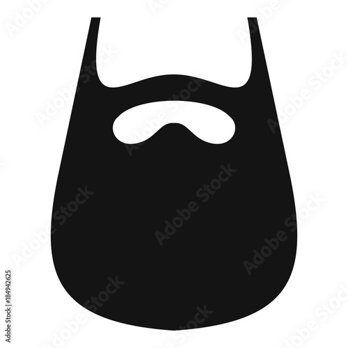 Smooth beard icon. Simple illustration of smooth beard vector icon for web