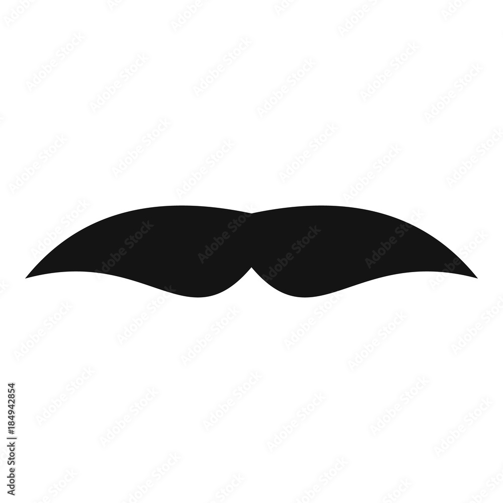 Broad mustache icon. Simple illustration of broad mustache vector icon for web Broad mustache icon. Simple illustration of broad mustache vector icon for web